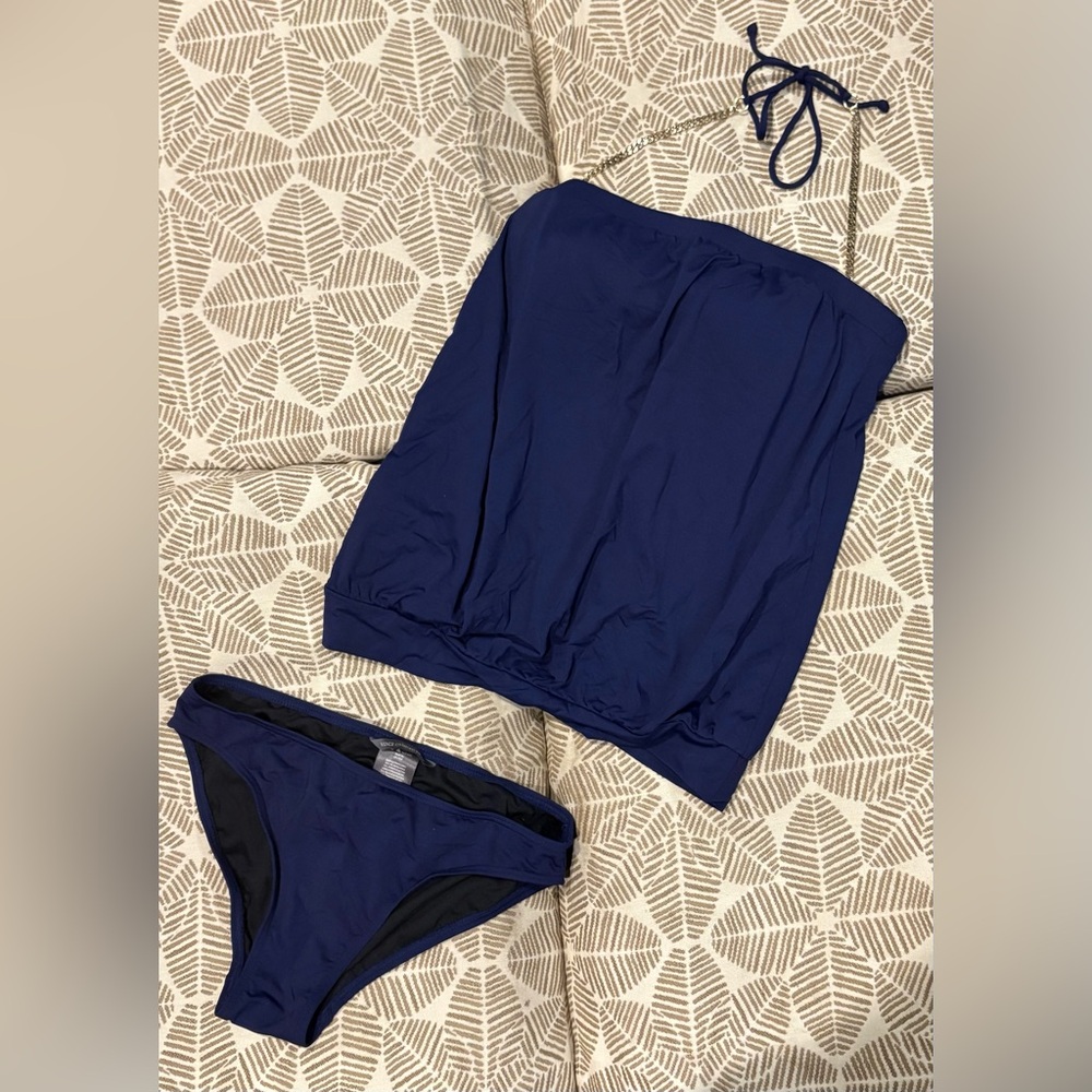 Vince Camuto Swim Swimsuit Bikini Tankini 2pc Set Midnight
